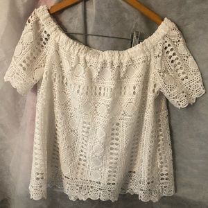 Cropped Off-The-Shoulder Blouse